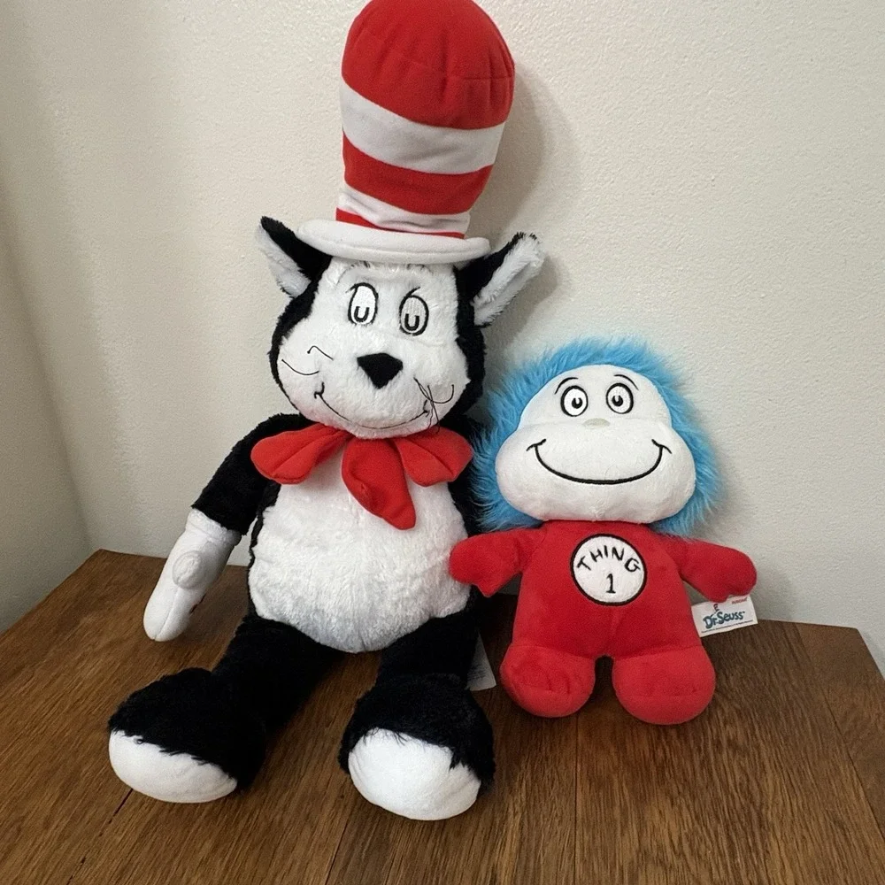 Dr Suess Cat And The Hat Build A Bear And Double Sided Thing 1 And Thing 2